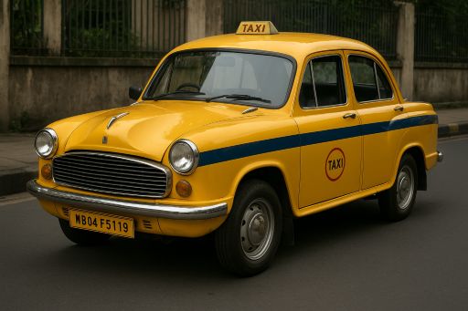 Yellow Ambassador Taxi in Kolkata for Local Rides